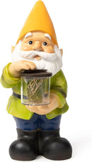 VP Home Jar Garden Gnomes Lawn Gnome with Solar Light Great Addition for Your Garden Solar Powered Knome Gifts for Outside Patio Lawn (Yellow Hat) by GreenHaven Gardens