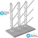 NiHome Diatomaceous Earth Vertical Baby Bottle Drying Rack, Compact Countertop Organizer for Bottles by TinyTreasures Baby Boutique