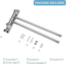 Wall Mounted Towel Rack JSVER 2 Arms Extended Swivel Towel Holder, SUS304 Stainless Steel Towel Racks for Bathroom, Kitchen by CozyNest Decor