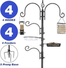 ERYTLLY Bird Feeding Station Kit Bird Feeder Pole Wild Bird Feeder Hanging Kit Planter Hanger Multi Feeder Hanging with Metal Suet Feeder Bird Bath for Attracting Wild Birds by GreenHaven Gardens