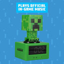 Paladone Minecraft Creeper Alarm Clock - Officially Licensed, in-Game Music & Night Light for Kids & Tweens, Gaming Room Accessory by TinyTreasures Baby Boutique