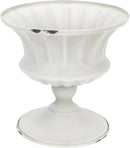 Urn Planter Antique Column Plant Pot Shabby Chic Metal Vase Pillar Plant Container Wedding Centerpieces Vases for Front Porch Decor White White Planter