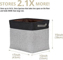 DECOMOMO Extra Large Storage Baskets 54.5L Fabric Storage Bins for Organizing Linen Closet, Toys, Nursery (Grey and Black, XXXL - 3 pack) by CozyNest Decor