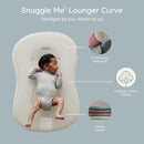 Snuggle Me® Baby Lounger Curve (0-6 Months) - Premium Organic Cotton with Foam Core, Machine-Washable Cover, Buttery-Soft & Breathable Infant Lounger with Travel Bag (30 in x 20 in x 1.9 in) - Natural by TinyTreasures Baby Boutique