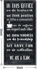 We Are A Team Office Signs Decor, In This Office Sign, Hanging Wood Sign Office Décor, Motivational Quotes Wall Décor, Office Wall Art, Human Resources Office Wall Décor, Team Gift, Gift for Leader A1 by CozyNest Decor