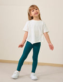 Toddler Girls Leggings 2-Pack Bamboo Viscose Little Girls Casual Stretch Pants by TinyTreasures Baby Boutique