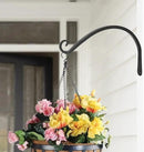 Gtongoko 2 Pack 12 Inch Plant Hangers Outdoor Metal Hanging Plant Bracket Bird Feeder Plant Hooks for Hanging Flower Basket, Wind Chimes, Solar Lanterns, Black by GreenHaven Gardens