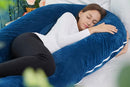 Meiz Pregnancy Pillow, Pregnancy Body Pillow, Pregnancy Pillows for Sleeping, 65" Maternity Body Pillow for Pregnant Women with Velvet Cover, Blue by TinyTreasures Baby Boutique