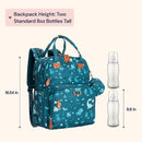 BabbleRoo Diaper Bag Backpack - Baby Essentials, Travel Essentials Baby Bag with Changing Pad, Stroller Straps & Pacifier Case - Unisex, Dino by TinyTreasures Baby Boutique