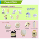 PumpMom 18mm Small Breastshields Compatible with Medela Breast Pump Parts, Replace Flange for Medela Accessories, Not Original PersonalFit Shield Pump Parts, 2pcs by TinyTreasures Baby Boutique