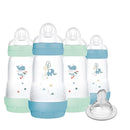 MAM 9oz Easy Start Anti-Colic Baby Bottles, Medium Flow with Bonus Fast Flow Nipple, Breastfeeding-Like Silicone, Reduces Colic and Gas, Easy-to-Clean, BPA-Free, 2 Plus Months by TinyTreasures Baby Boutique