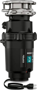Moen Prep Series PRO Continuous Feed Compact Garbage Disposal for Kitchen Sink with Power Cord, GXP50C by CozyNest Decor
