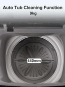 Full-Automatic Washing Machine 25 lbs Portable Washer 10 Wash Program & 8 Water Level with LED Display，Drain Pump, Ideal for Apartments, RV, Camping, Grey by CozyNest Decor