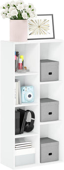 Furinno Luder Bookcase / Book / Storage , 7-Cube, White by TinyTreasures Baby Boutique
