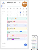 Dragon Touch 27 inch Digital Calendar Chore Chart – Interactive Touchscreen, Smart Family Planner, Hearth Display Desk Digital Calendar Seamless Scheduling by TinyTreasures Baby Boutique
