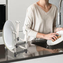 2 Pcs Cup Drying Racks Set, Retractable Drinking Glass & Baby Bottle Drainer Stand, PP Material Mug Draining Organizer, Kitchen Countertop Dishes Holder, Gray by TinyTreasures Baby Boutique