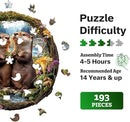 Jigfoxy Wooden Puzzles for Adults, Otter Couple Wood Puzzles Adult, Unique Animal Shape Wooden Jigsaw Puzzles for Adults, Birthday Gifts for Puzzle Lovers Family Friend (M-11 * 11.4in-193pcs) by TinyTreasures Baby Boutique