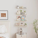 Floating Shelves for Wall Set of 4, Different Sizes Mounted Wood Floating Shelf, Wall Shelves for Living Room, Bedroom, Bathroom, Kitchen, Farmhouse Decor, Office by CozyNest Decor