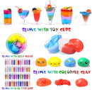 Slime Supplies Kit, 135 Pack Slime Making Kit 30 Crystal Slime, Glitter Jars, Charms, Sugar Paper, Foam Beads, Fishbowl Beads, Toy Cups, Slices, Air Dry Clay and Tools for Kids Girls by WINLIP by TinyTreasures Baby Boutique