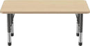 FDP Rectangle Activity School and Kids Classroom Table (24 x 48 inch), Toddler Legs, Adjustable Height 15-24 inches - Maple Top and Maple Edge by CozyNest Decor