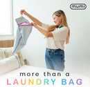 MUMI Travel Laundry Bag – Moisture & Smell-Proof Wash Bag with Folding Hanger & Outer Pouch | Large Washable Bags for Suitcase, Gym & Packing | Clothes Organizer for Trips & Storage - Aqua by TinyTreasures Baby Boutique