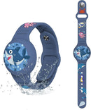 Waterproof Airtag Bracelet Kids,Cute Cartoon Silicone Hidden Airtag Wristband Kids,Anti-Lost Apple Airtag Holder Case for Toddler,Airtag Case Watch Band Tracker for Child-Blue Shark by TinyTreasures Baby Boutique