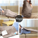 Ruqiji 17''x33'' XXXL King Size Heating Pad with Fast-Heating Technology&10 Temperature Settings, Flannel Electric Heating Pad/Pain Relief for Back/Neck/Shoulders/Menstrual Pain/Leg Cramp (Light Tan) by CozyNest Decor