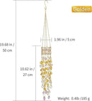 Hanging Window Garden Crystal Sun Catcher, Gold-Plated Sun Catcher for Indoor and Outdoor Decoration, Light Catcher, Party Crystals (Golden) by GreenHaven Gardens