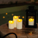 Homemory Rechargeable Flameless Candles, LED Candles, Battery Operated Candles with Remote and Timers, Outdoor Waterproof, Long Lasting, Set of 3 by CozyNest Decor