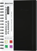 Undated Monthly and Weekly Planner - 12 Month Calendar Planner Notebook with Week Days - Hardcover Undated Planners Blank Agenda Book - A5 Black by TinyTreasures Baby Boutique