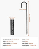 VEVOR Rebar Stakes, 16-Inch, Heavy-Duty 0.4 in Diameter J Hook, Galvanized Steel Ground Anchors with Chisel Point End & Rust-Resistant Coating, for Gardening Support, Fence, Camping Tents (16-Pack) by CozyNest Decor