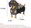 Black and Tan Dachshund Dog Planter Plant Pots,Cute Garden Dog Flower Planter,Dog Planters Birthday Gifts for Women,Office,Indoor/Outdoor Decor(9.45 * 7.5 * 13.39in) by GreenHaven Gardens