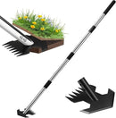 Hoe Garden Tool, Scuffle Garden Hoe for Weeding with 30-60 Inch Steel Long Handle, Dual Use Sharp Gardening Hula Hoe, Adjustable Rocket Shaped Weed Remover Action Hoe by GreenHaven Gardens