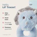 Bearington Collection Bearington Lil' Tracer Plush Stuffed Animal Dinosaur Soft Ring Rattle - 5.5 Inch - Dinosaur Rattle by TinyTreasures Baby Boutique