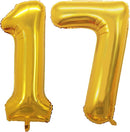 GOER Number 17 Balloons for 17th Birthday Sweet 17 Party Decorations,42 Inch Jumbo Foil Helium 71 Balloons for 71st Birthday Party Decoration (Gold) by TinyTreasures Baby Boutique