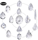 H&D 15pcs Clear Crystal Chandelier Lamp Lighting Drops Pendants Balls Prisms Hanging Glass Prisms Parts Suncatcher Home/House Decor by GreenHaven Gardens