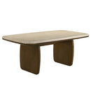 Kasha - Dining Table With Marble Top Top - Vintage Oak by Unique Piece Furniture