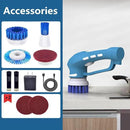 Electric Scrubber Power Cordless, Portable 360 Handheld Washing Cleaning Machine with 6 Replaceable Brush Heads, High Rotation for Bathroom, Floor, Kitchen, Car, Sink, Wall, Window by CozyNest Decor