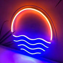 LED Decorative Lights USB Mountains Sunrise Sunset Led Neon Signs Home Decoration Wall Art Holiday Gift Brightness Adjustable 15''x15'' by CozyNest Decor