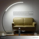 NUÜR Arc Floor Lamp, 67" Tall Black Gold LED Modern Standing Floor Lamp with Remote Control, Arched Bright Floor Lamps for Living Room Bedroom Office Home (Black) by CozyNest Decor