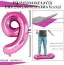 GOER Hot Pink Foil Balloons Number 9,Huge Number Balloons for 9th Birthday Party Supplies Anniversary Decorations(3 pcs,42 inch,32 inc,16inch) by TinyTreasures Baby Boutique