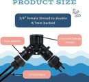 6pcs Garden Hose Adapters Kit, 2 Way Y Water Splitter Connector with 3/4'' Faucet Convert to 1/4'' Drip Irrigation Tubing Adapters, Garden Outdoor Watering Hose Connectors Set by GreenHaven Gardens
