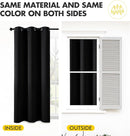 MIULEE Black Blackout Curtains - Bedroom Window Treatment Curtains Thermal Insulated Room Darkening Drapes for Living Room Kitchen Grommet Light Blocking Halloween Drapery 40 x 45 Inches Long 2 Panels by TinyTreasures Baby Boutique