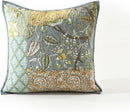 NEWLAKE Bohemian Floral Style Cotton Throw Pillow Covers with Real Stitched Embroidery (2 Pieces, 18X18 Inch) by CozyNest Decor