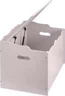 Amazon Basics Kids Toy Box, Wooden Organizer Storage Chest, Gray, 30" x 18" x 19" by CozyNest Decor