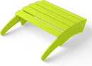 WestinTrends Outdoor Ottoman, Patio Adirondack Ottoman Foot Rest, All Weather Poly Lumber Folding Foot Stool for Adirondack Chair, Widely Used for Outside Porch Pool Lawn Backyard, Lime by CozyNest Decor