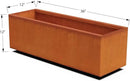 Corten Steel Planter Rectangle Outdoor Metal Garden Box Heavy Duty | Made in USA | Fully Assembled by GreenHaven Gardens