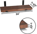 CONSDAN Floating Shelf for Wall Mounted Book Shelf Hanging Shelves Floating Bookshelf for Bedroom, Bathroom, Living Room, Kitchen USA Grown Solid Hardwood, Dark Maple 24x7.5x1.5 in by CozyNest Decor