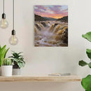 The surging waterfall scenery in the canyon is suitable for posting in the living room bedroom and office landscape posters by CozyNest Decor
