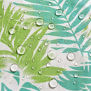 6 Pack Outdoor Pillow Covers - Aqua Tropical Palm